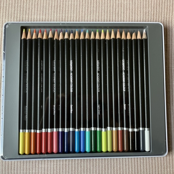 Derwent Academy Colored Pencil Set - Assorted Colors, Tin Box, Set of 24 - Picture 2 of 3